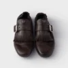 Zapatos de cuero tipo shuffle con hebilla