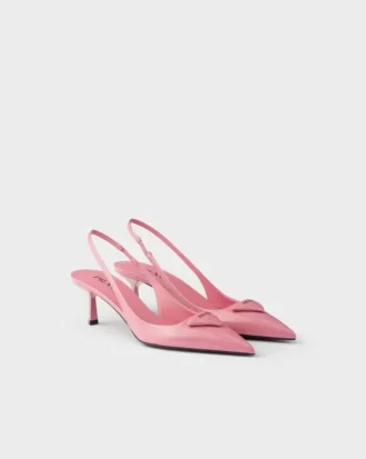 Zapatos de salón con talón abierto de charol