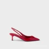 Zapatos de salón con talón abierto de charol Zapatos de salón con talón abierto de charol