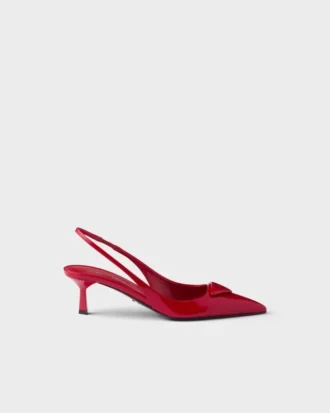 Zapatos de salón con talón abierto de charol
