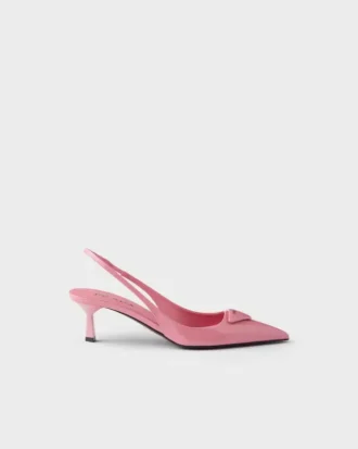 Zapatos de salón con talón abierto de charol