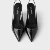 Zapatos de salón con talón abierto de charol Zapatos de salón con talón abierto de charol