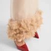 Zapatos de salón con talón abierto de charol Saffiano Zapatos de salón con talón abierto de charol Saffiano