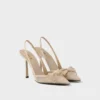 Zapatos de salón con talón abierto de malla Zapatos de salón con talón abierto de malla