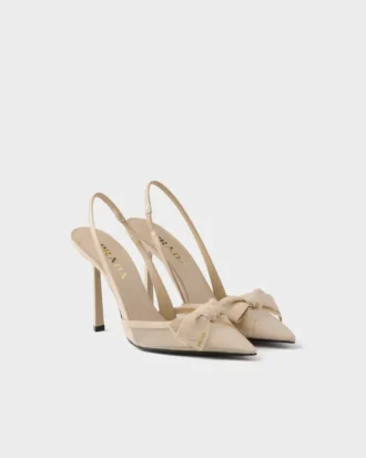 Zapatos de salón con talón abierto de malla Zapatos de salón con talón abierto de malla