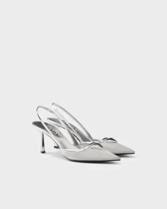 Zapatos de salón con talón abierto de malla Zapatos de salón con talón abierto de malla