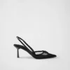 Zapatos de salón con talón abierto de malla Zapatos de salón con talón abierto de malla