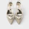 Zapatos de salón con talón abierto de malla Zapatos de salón con talón abierto de malla