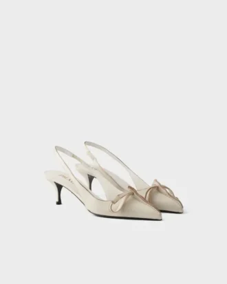 Zapatos de salón con talón abierto de piel Zapatos de salón con talón abierto de piel