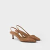 Zapatos de salón con talón abierto de piel Zapatos de salón con talón abierto de piel