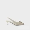 Zapatos de salón con talón abierto de piel Zapatos de salón con talón abierto de piel