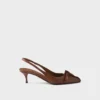 Zapatos de salón con talón abierto de piel Zapatos de salón con talón abierto de piel