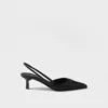 Zapatos de salón con talón abierto de piel Zapatos de salón con talón abierto de piel