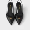 Zapatos de salón con talón abierto de piel Zapatos de salón con talón abierto de piel