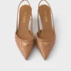 Zapatos de salón con talón abierto de piel Zapatos de salón con talón abierto de piel