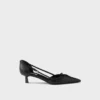 Zapatos de salón de piel con laterales abiertos Zapatos de salón de piel con laterales abiertos