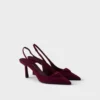 Zapatos de tacón con talón abierto de ante Zapatos de tacón con talón abierto de ante