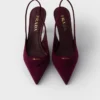 Zapatos de tacón con talón abierto de ante Zapatos de tacón con talón abierto de ante