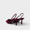 Zapatos de tacón con talón abierto de ante Zapatos de tacón con talón abierto de ante