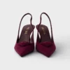 Zapatos de tacón con talón abierto de ante Zapatos de tacón con talón abierto de ante