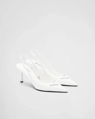 Zapatos de tacón con talón abierto de piel cepillada