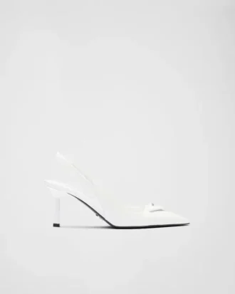 Zapatos de tacón con talón abierto de piel cepillada
