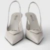 Zapatos de tacón con talón abierto de piel cepillada Zapatos de tacón con talón abierto de piel cepillada