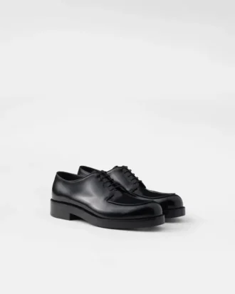 Zapatos Derby de piel cepillada