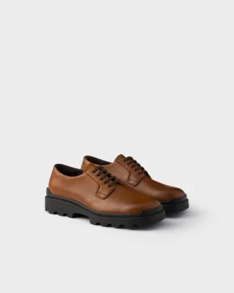 Zapatos Derby de piel estampada