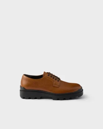 Zapatos Derby de piel estampada