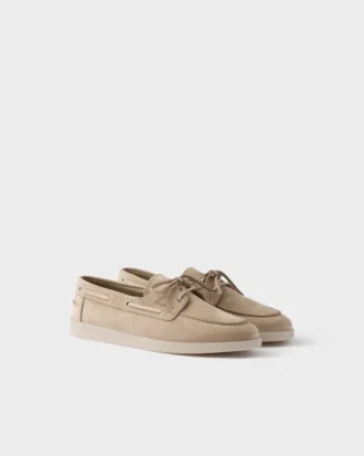 Zapatos náuticos de ante con cordones
