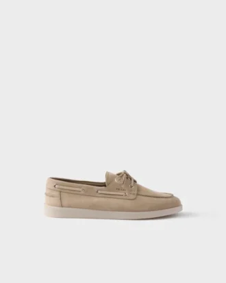 Zapatos náuticos de ante con cordones