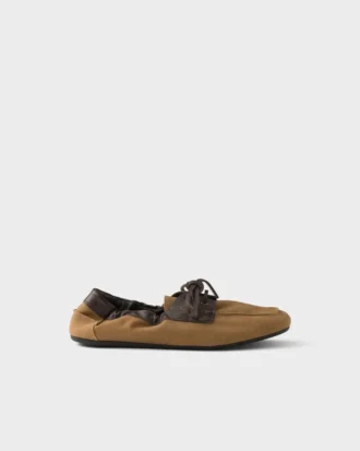 Zapatos náuticos Shuffle de lona envejecida y piel Zapatos náuticos Shuffle de lona envejecida y piel